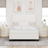  Krevet s opruga kutije s uzglavljem Krema i bijela 160 x 200 cm | shoptok.hr
