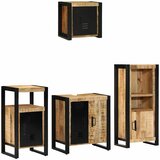  Set namještaja za kupaonicu 4 kom. Smeđa i crna 55 x 35 x 60 cm Cijene