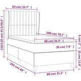  Krevet s oprugama i madracem tamnosmeđi 80x200 cm od tkanine | shoptok.hr