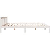  Dugi okvir kreveta bez madraca bijeli 200 x 220 cm od borovine | Eponuda.com