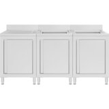  Komercijalni kuhinjski ormarić za sudoper 180x60x96 cm čelični | shoptok.hr