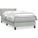 Box Spring krevet s madracem svijetlo sivi 80x210 cm baršun | shoptok.hr