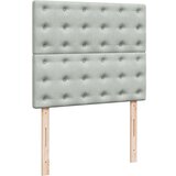 vidaXL Box spring postelja z vzmetnico svetlo siva 120x190 cm žamet | Shoptok.si
