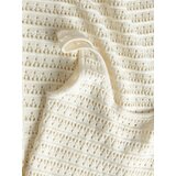 Reserved - Haljina s rupičastim vezom - krem | shoptok.hr