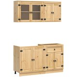  Cabinet s policom SKI 4 pcs Medeno Smeđa Čvrsto borovo drvo | shoptok.hr