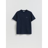 Reserved Regular fit majica kratkih rukava od strukturirane tkanine - mornarsko plava | shoptok.hr