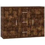 MAISON CHIC Komoda - Predalnik dimljeni hrast 91x29,5x65 cm inženirski les, (21718240)