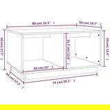  Stolić za kavu boja meda 80x50x40 cm od masivne borovine | shoptok.hr