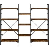 Police za knjige boja dimljenog hrasta 160x28,5x136,5cm drvene | shoptok.hr
