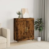 vidaXL Komoda dimljeni hrast 69,5x34x90 cm inženirski les | Shoptok.si