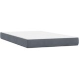 vidaXL Box Spring krevet s madracem tamno sivi 120x220 cm baršun | shoptok.hr