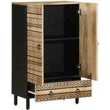 vidaXL Highboard 60x33,5x110 cm Masivni neobdelan les Mango | Shoptok.si