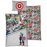 Marvel Komplet otroške posteljnine Disney Avengers, organski bombaž, prevleka za odejo 140 x 200 cm + prevleka za vzglavnik 65 x 65 cm, (20855072) Cene