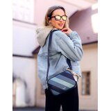 Vuch Crossbody torba Massimo Striped Dark Blue, 16 x 23 cm Slike