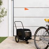 Prikolica za bicikl za kućne ljubimce Crna 125 x 53 x 54 cm | shoptok.hr