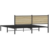  Metalni okvir kreveta bez madraca boja hrasta sonome 160x200 cm | shoptok.hr
