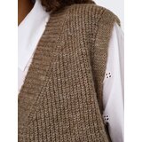 Only Pleten brezrokavnik 'ONLJANE' čokolada | Shoptok.si