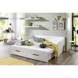 XORA POSTELJA 90/180 cm x 200 cm , leseni material bela | Shoptok.si