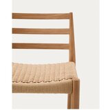 Kave Home Barska stolica od punog hrasta u prirodnoj boji (visine sjedala 70 cm) Analy – | shoptok.hr