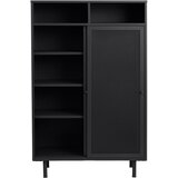 Unique Furniture Crni metalni ormarić s kliznim vratima 90x140x40 cm Veep – | shoptok.hr