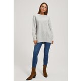 Marisse Light Gray Decorative Knit Sweater | Eponuda.ba