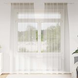 Voile zavjesa sa zavjesama 2 pcs Krema 245 x 140 cm Poliester | shoptok.hr