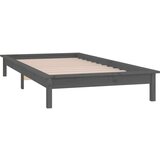  Posteljni okvir siv 100x200 cm trden les, (21073603) | Shoptok.si