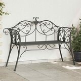  Vrtna klupa 2-Broj sjedala 130 x 47 x 90 cm Čelik Srebrno Siva | shoptok.hr