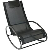 Outsunny Vrtni gugalni stol z jeklenim okvirjem in tekstilensko oblogo 105x62x88cm črn, (20753051) | Shoptok.si