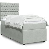 Maison Chic Box spring postelja - Vzmetna postelja z vzmetnico svetlo siv 90x190 cm žamet SL10608, (21904659) | Shoptok.si