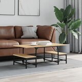 vidaXL Klubska mizica sonoma hrast 100x50,5x40 cm inženirski les Cene
