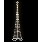 vidaXL LED božično drevesce Toplo bela 138.5 x 138.5 x 399 cm Kovina | Shoptok.si