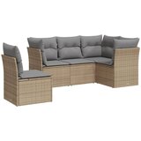  5-dijelni vrtni set sofa s jastucima bež od poliratana | shoptok.hr