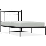  Metalni okvir za krevet s uzglavljem crni 100x190 cm | Eponuda.com
