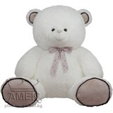 Amek plišana igračka medvjedić s mašnom 68 cm - White | shoptok.hr