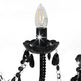  Luster s perlama crni 12 žarulja E14 | shoptok.hr