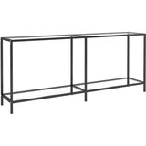 Maison Chic konzolna miza - miza ob steni prozorna 180x35x75,5 cm kaljeno steklo, (21785749) | Shoptok.si