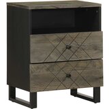 vidaXL Noćni ormarić crni 50x33x62 cm Puno drvo Mango Cijene