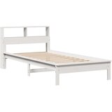 Krevet s regalom za knjige bez madraca bijeli 90x200cm borovina | shoptok.hr