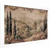  Plakat - Mediterranean Landscape - Old Tapestry with a Hill and Lake 40x60 Bez okvira s margom | shoptok.hr
