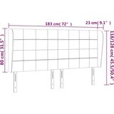  Uzglavlje s ušima tamnozeleno 183x23x118/128 cm baršunasto | shoptok.hr
