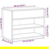 vidaXL Klupa za cipele obrtnički hrast 60x30x45 cm izrađeno drvo | shoptok.hr