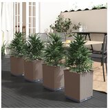 vidaXL Sadilice 4 kom smeđe 30 x 30 x 37 cm od polipropilena | shoptok.hr