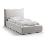 Micadoni Svijetlo sivi tapecirani krevet s prostorom za odlaganje s podnicom 90x200 cm Kaelle – Cijene