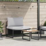  Sjedeća garnitura za vrt 2 pcs Svjetlosiva Čelik | shoptok.hr