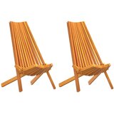  Stolica 2 pcs Smeđa 69 x 56 x 84 cm Čvrsto drvo akacije | shoptok.hr