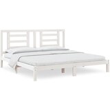 The Living Store Posteljni okvir bel iz trdne borovine 200x200 cm - Posteljni Okvir, (21528238) | Shoptok.si
