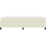  Krevetna konstrukcija s madracem Krema 200 x 200 cm tkanina | shoptok.hr