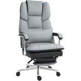 HOMCOM pisarniški stol umetno usnje, pena 63D x 71Š x 123 129V cm Siv, (5000242922) | Shoptok.si