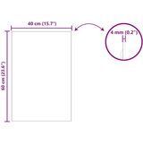  Zidno ogledalo 40 x 60 cm Staklo otporno na udarce | shoptok.hr
